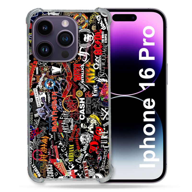 Coque Renforcée Pour Apple Iphone 16 Pro Musique Rock Groupe