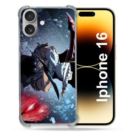 Coque Renforcée Pour Apple Iphone 16 Manga Solo Leveling Sung Epee