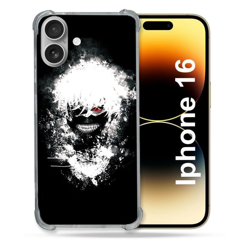 Coque Renforcée Pour Apple Iphone 16 Manga Tokyo Ghoul Kaneki Tag