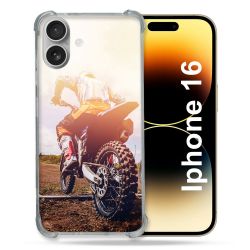 Coque Renforcée Pour Apple Iphone 16 Moto Cross Soleil