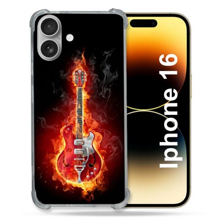 Coque Renforcée Pour Apple Iphone 16 Musique Guitare Electrique