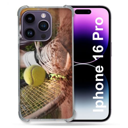 Coque Renforcée Pour Apple Iphone 16 Pro Sport Tennis Glissade