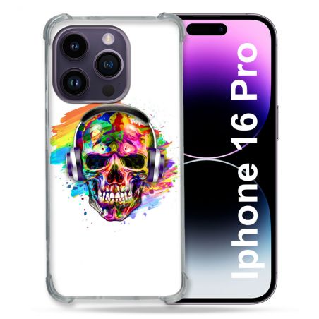 Coque Renforcée Pour Apple Iphone 16 Pro Tete de Mort Tag