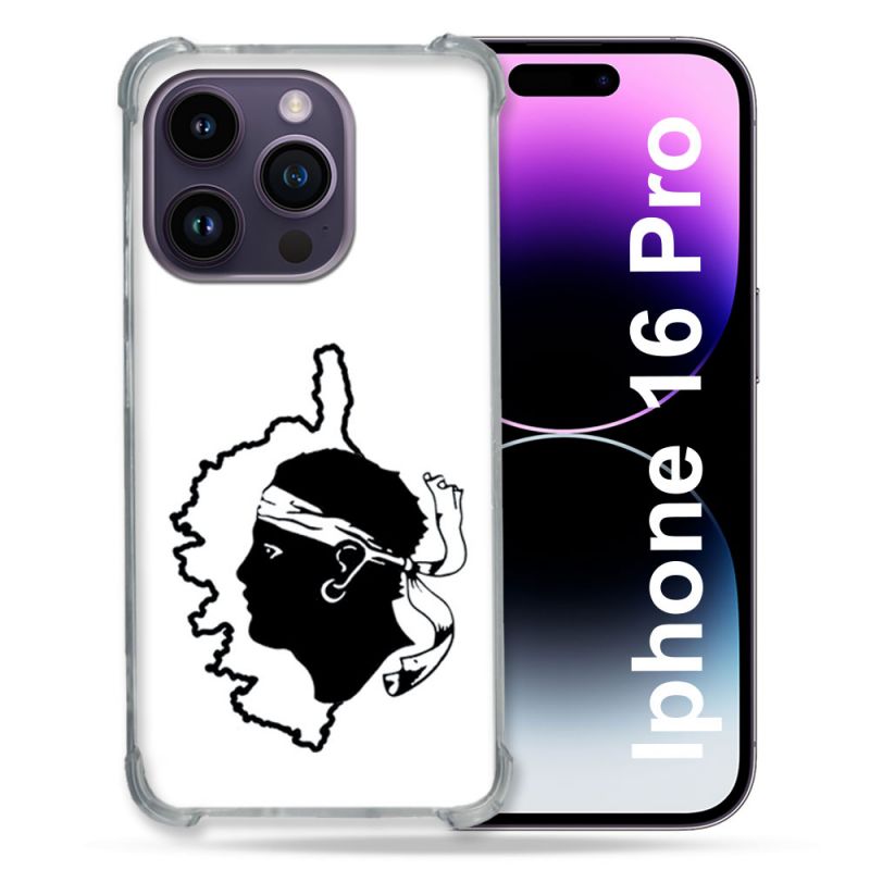 Coque Renforcée Pour Apple Iphone 16 Pro Voyage Corse Blanc