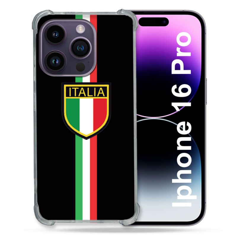 Coque Renforcée Pour Apple Iphone 16 Pro Voyage Italie 3 Noir