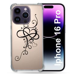 Coque Transparente Pour Apple Iphone 16 Pro Cœur infini