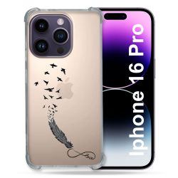Coque Transparente Pour Apple Iphone 16 Pro Plume Infini