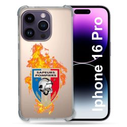 Coque Transparente Pour Apple Iphone 16 Pro Pompier Feu