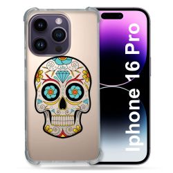 Coque Transparente Pour Apple Iphone 16 Pro Tete Mort Color