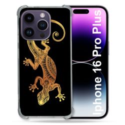 Coque Renforcée Pour Apple Iphone 16 Pro Plus Animal Lezard Noir