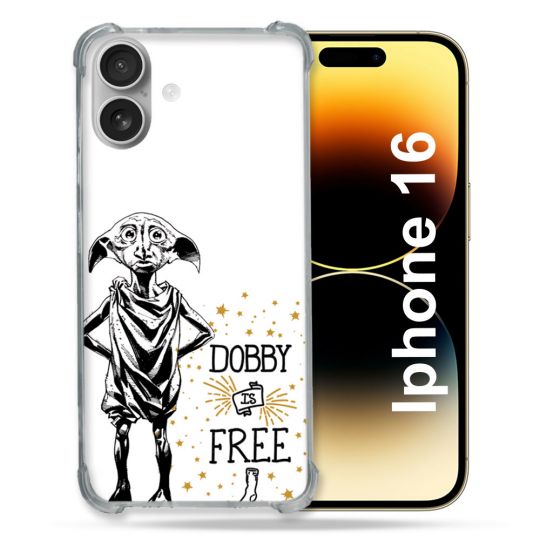 Coque Renforcée Pour Apple Iphone 16 Plus Harry Potter Dobby Free Blanc