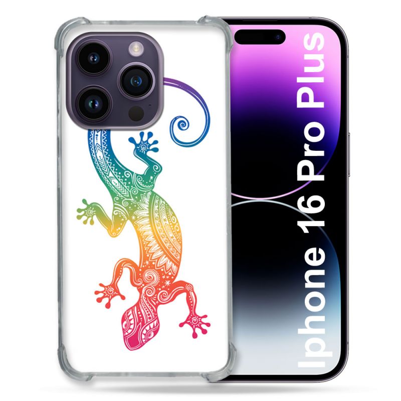 Coque Renforcée Pour Apple Iphone 16 Pro Plus Animal Salamandre Color