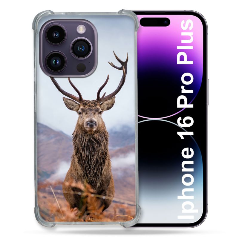 Coque Renforcée Pour Apple Iphone 16 Pro Plus Chasse Chevreuil Montagne