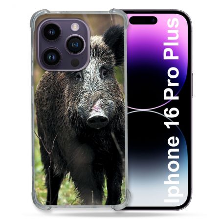 Coque Renforcée Pour Apple Iphone 16 Pro Plus Chasse Sanglier bois