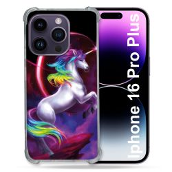 Coque Renforcée Pour Apple Iphone 16 Pro Plus Fantastique Licorne Arc en ciel