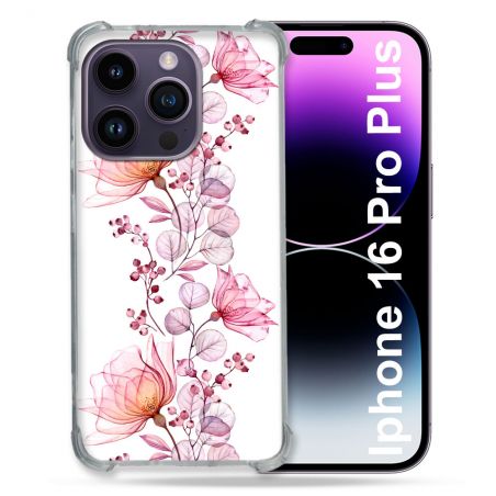 Coque Renforcée Pour Apple Iphone 16 Pro Plus Fleur Eclosion