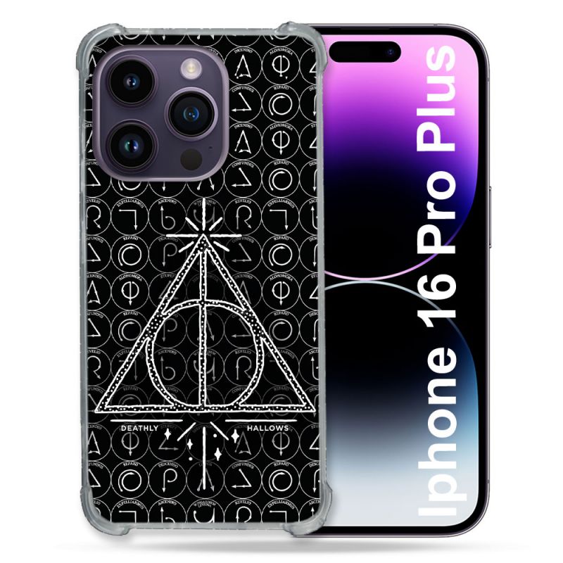 Coque Renforcée Pour Apple Iphone 16 Pro Plus Harry Potter Hollows Triangle Noir