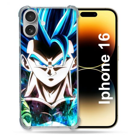 Coque Renforcée Pour Apple Iphone 16 Plus Manga Dragon Ball Gogeta Visage