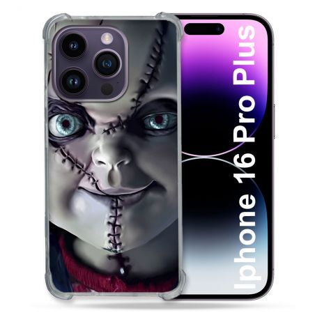 Coque Renforcée Pour Apple Iphone 16 Pro Plus Horreur Chucky Cicatrice