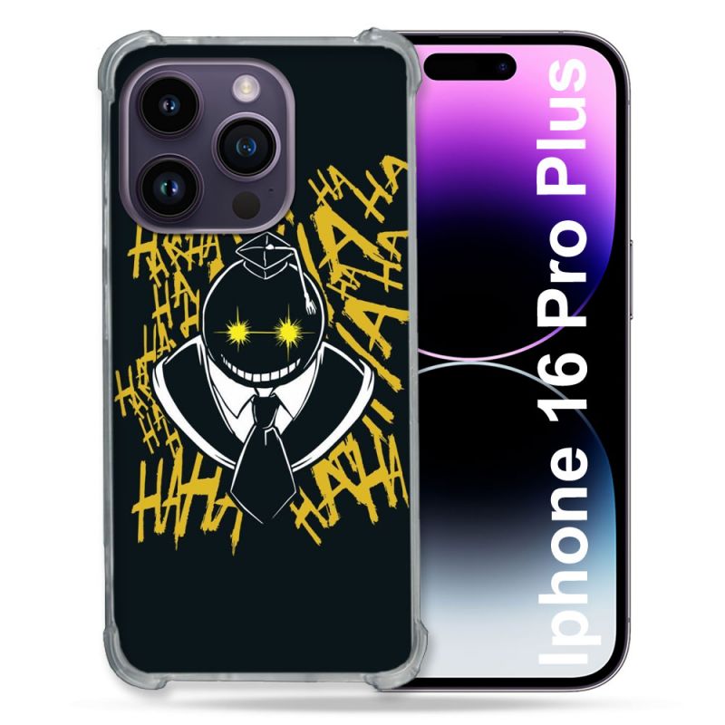 Coque Renforcée Pour Apple Iphone 16 Pro Plus Manga Assassination Classroom Kuro Noir