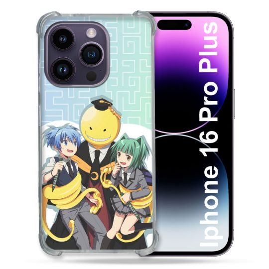 Coque Renforcée Pour Apple Iphone 16 Pro Plus Manga Assassination Classroom Kuro Trio