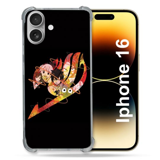 Coque Renforcée Pour Apple Iphone 16 Plus Manga Fairy Tail Logo Noir