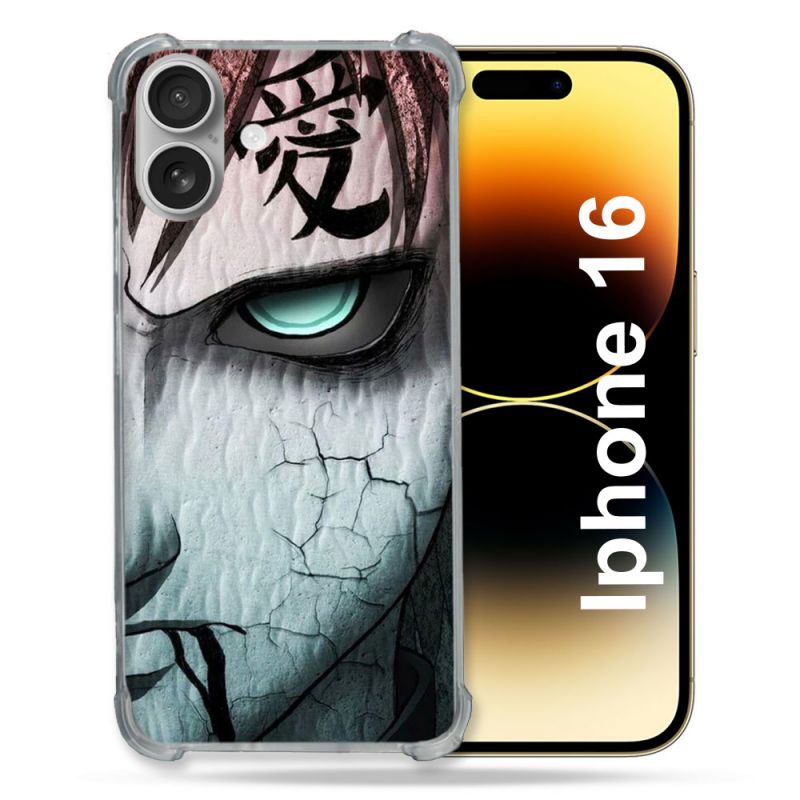 Coque Renforcée Pour Apple Iphone 16 Plus Manga Naruto Gaara