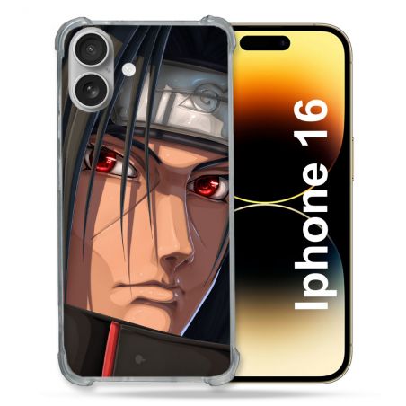 Coque Renforcée Pour Apple Iphone 16 Plus Manga Naruto Itachi Visage