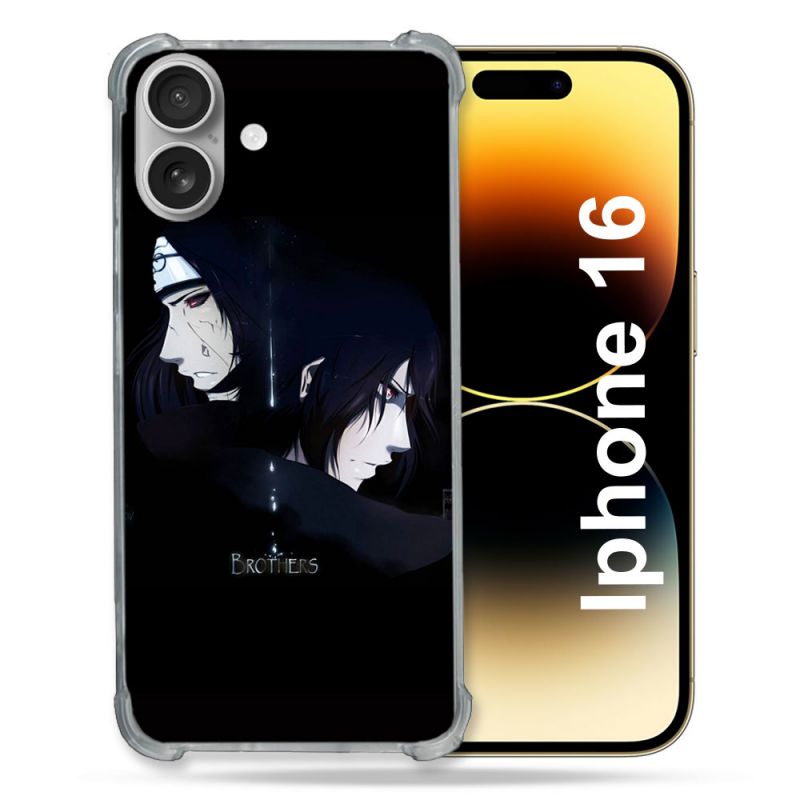 Coque Renforcée Pour Apple Iphone 16 Plus Manga Naruto Sasuke Itachi
