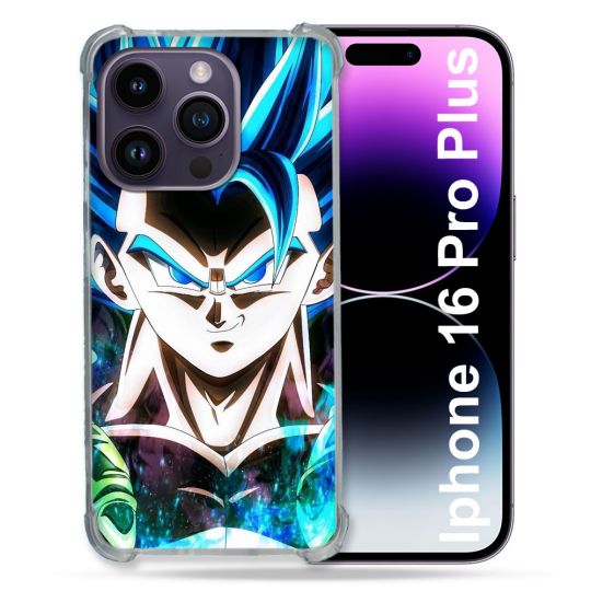 Coque Renforcée Pour Apple Iphone 16 Pro Plus Manga Dragon Ball Gogeta Visage