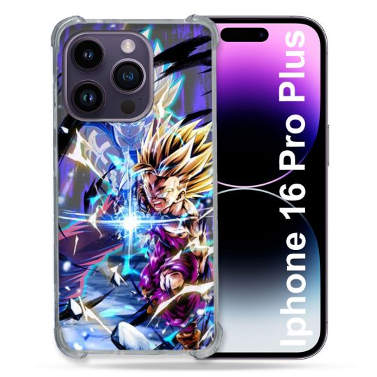 Coque Renforcée Pour Apple Iphone 16 Pro Plus Manga Dragon Ball Sangohan Duo