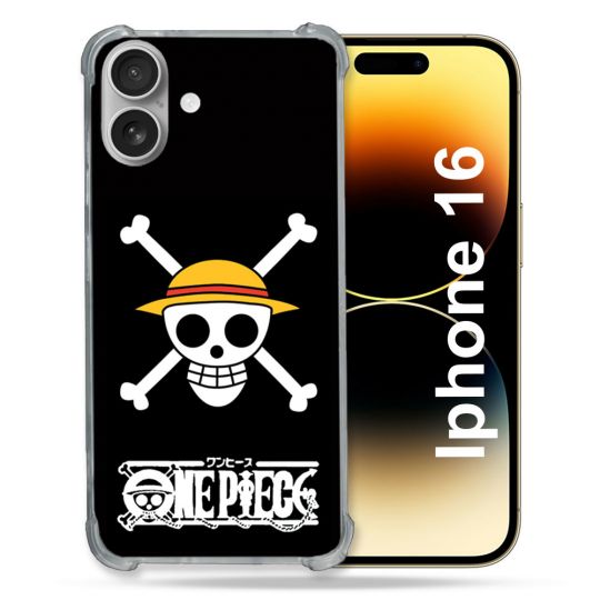 Coque Renforcée Pour Apple Iphone 16 Plus Manga One Piece Tete de Mort