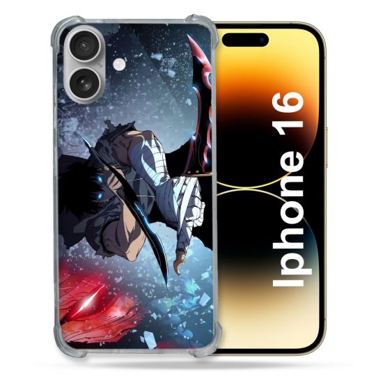 Coque Renforcée Pour Apple Iphone 16 Plus Manga Solo Leveling Sung Epee