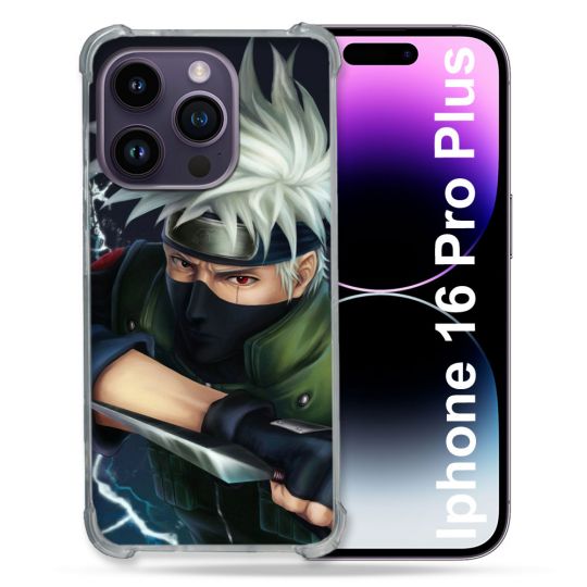 Coque Renforcée Pour Apple Iphone 16 Pro Plus Manga Naruto Kakashi