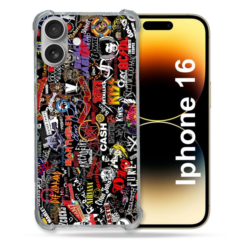 Coque Renforcée Pour Apple Iphone 16 Plus Musique Rock Groupe