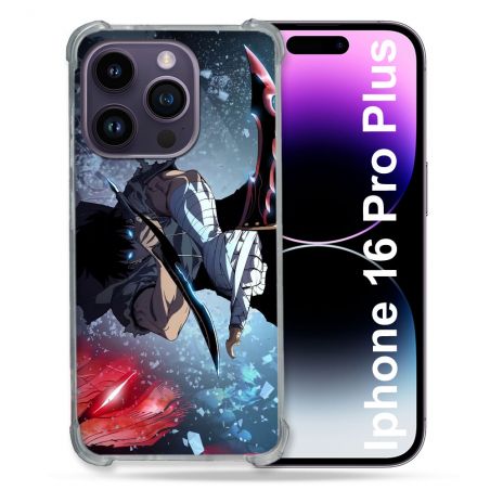 Coque Renforcée Pour Apple Iphone 16 Pro Plus Manga Solo Leveling Sung Epee