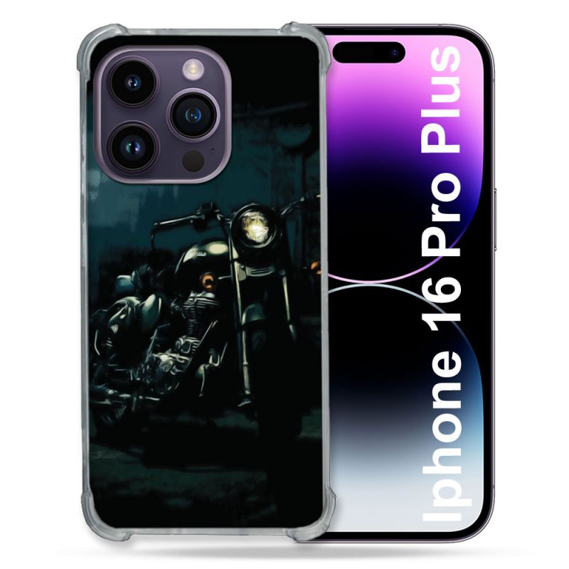 Coque Renforcée Pour Apple Iphone 16 Pro Plus Moto Harley Vintage