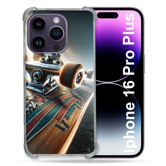 Coque Renforcée Pour Apple Iphone 16 Pro Plus Planche Skate