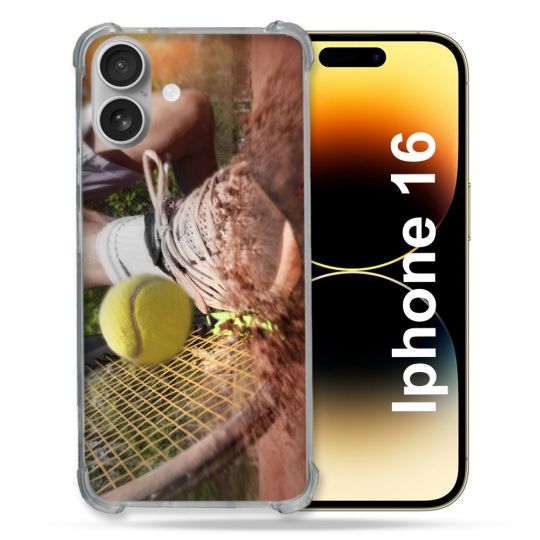 Coque Renforcée Pour Apple Iphone 16 Plus Sport Tennis Glissade