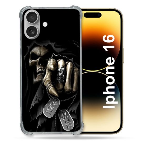 Coque Renforcée Pour Apple Iphone 16 Plus Tete de Mort Your Next