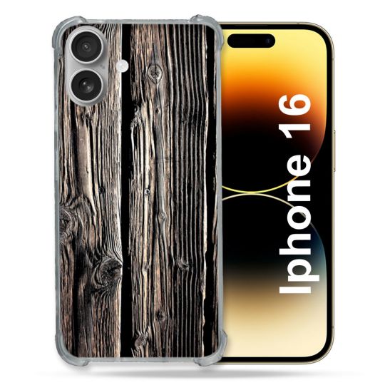 Coque Renforcée Pour Apple Iphone 16 Plus Texture Bois