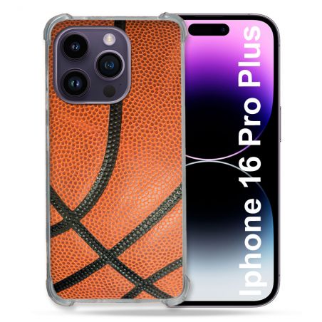 Coque Renforcée Pour Apple Iphone 16 Pro Plus Sport Ballon Basket