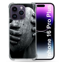 Coque Renforcée Pour Apple Iphone 16 Pro Plus Sport Rugby Ballon Vintage