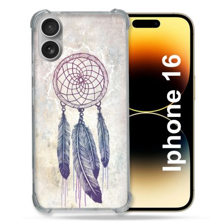 Coque Renforcée Pour Apple Iphone 16 Plus Zen Attrape Reve Blanc