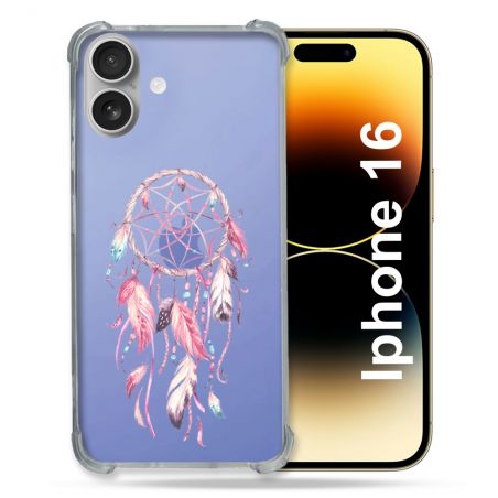 Coque Transparente Pour Apple Iphone 16 Plus Attrape Reve Rose