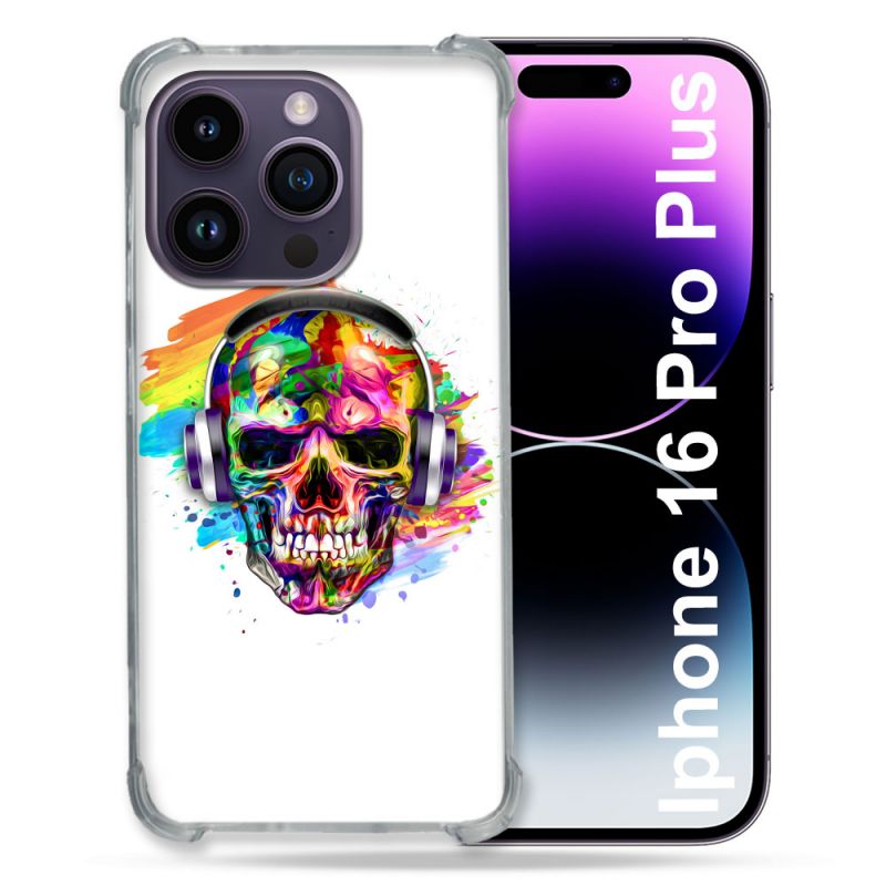 Coque Renforcée Pour Apple Iphone 16 Pro Plus Tete de Mort Tag
