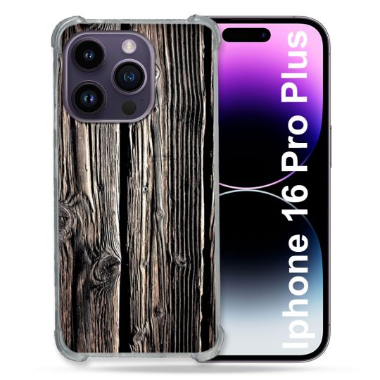 Coque Renforcée Pour Apple Iphone 16 Pro Plus Texture Bois