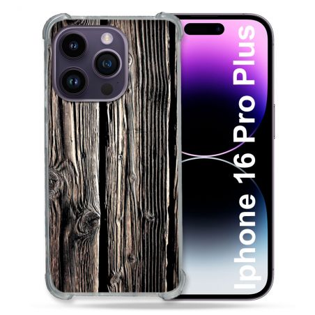 Coque Renforcée Pour Apple Iphone 16 Pro Plus Texture Bois