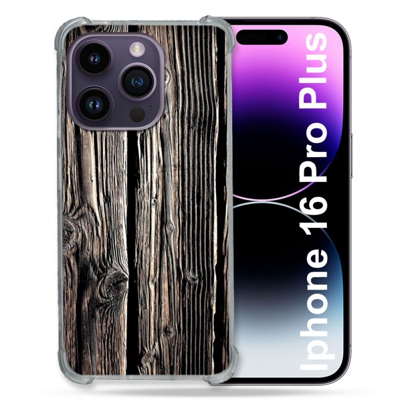 Coque Renforcée Pour Apple Iphone 16 Pro Plus Texture Bois