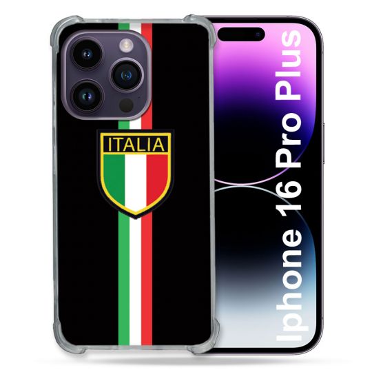 Coque Renforcée Pour Apple Iphone 16 Pro Plus Voyage Italie 3 Noir
